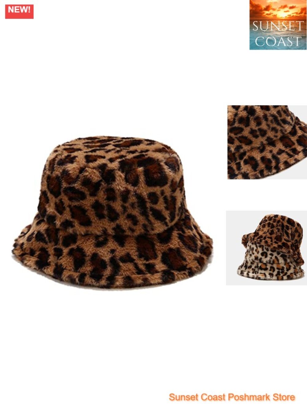 Faux Fur Fuzzy Warm Bucket Hat Winter Windproof Lightweight Pull-On